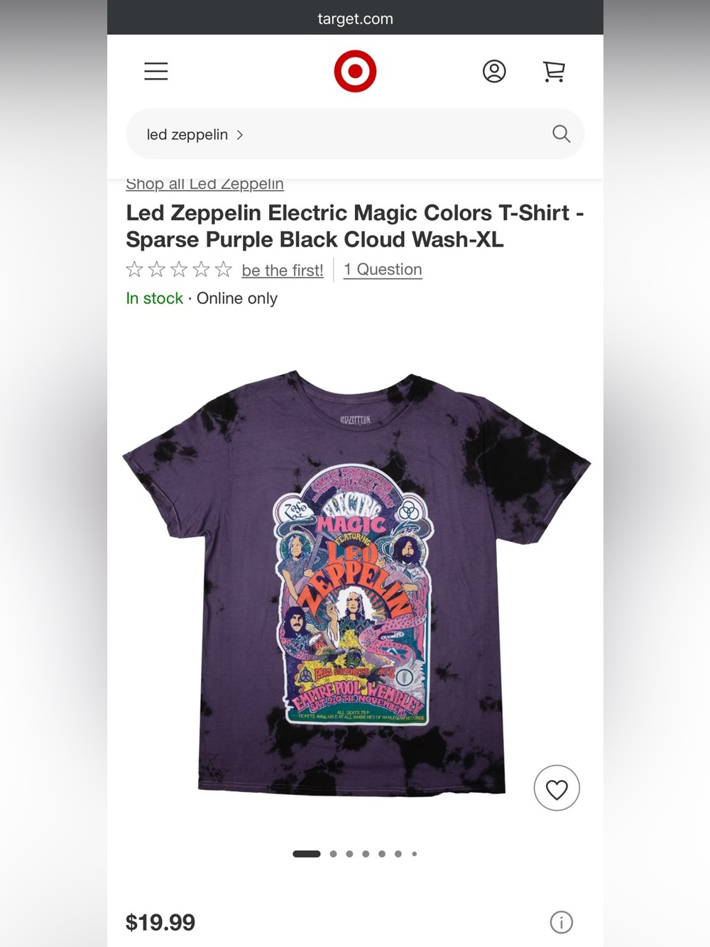 Led Zeppelin Purple Graphic Tee